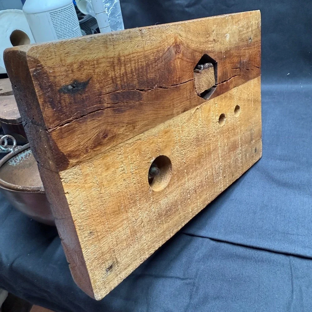 Rustic Wood Ghost and Metal Pumpkin Tea Light Holder Halloween Decor 18.5 Inch